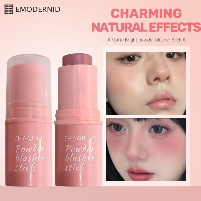 Shaqinuo บลัชออนติด ครีมสีสวย ปัดแก้ม อิ่มตัวตามธรรมชาติ เนื้อแมตต์ กันน้ํา สีกุหลาบ 4g - รูปที่ 5