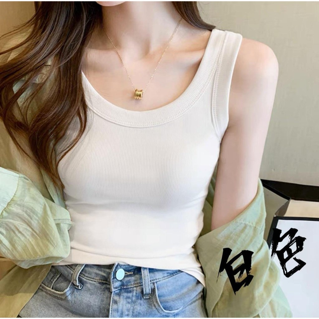 เสื้อกล้ามผู้หญิง เสื้อกล้ามยาวเต็มตัว ผ้าร่องเข้ารูป ใส่สบาย