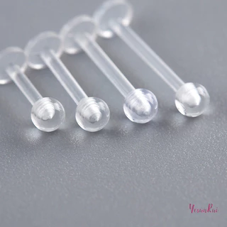 Yosunrui] 10 ชิ้นอะคริลิคใส Lip Stud แหวนหูกระดูกอ่อนต่างหูบาร์ Tragus ใหม่