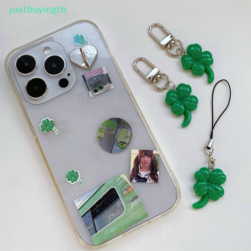 [JBTH] ใหม่ Simple Four leaf Clover พวงกุญแจแฟชั่นสร้างสรรค์ประณีต Four-leaf Clover Lucky พวงกุญแจ KeyRing อุปกรณ์ของขวัญวันหยุด [JB]