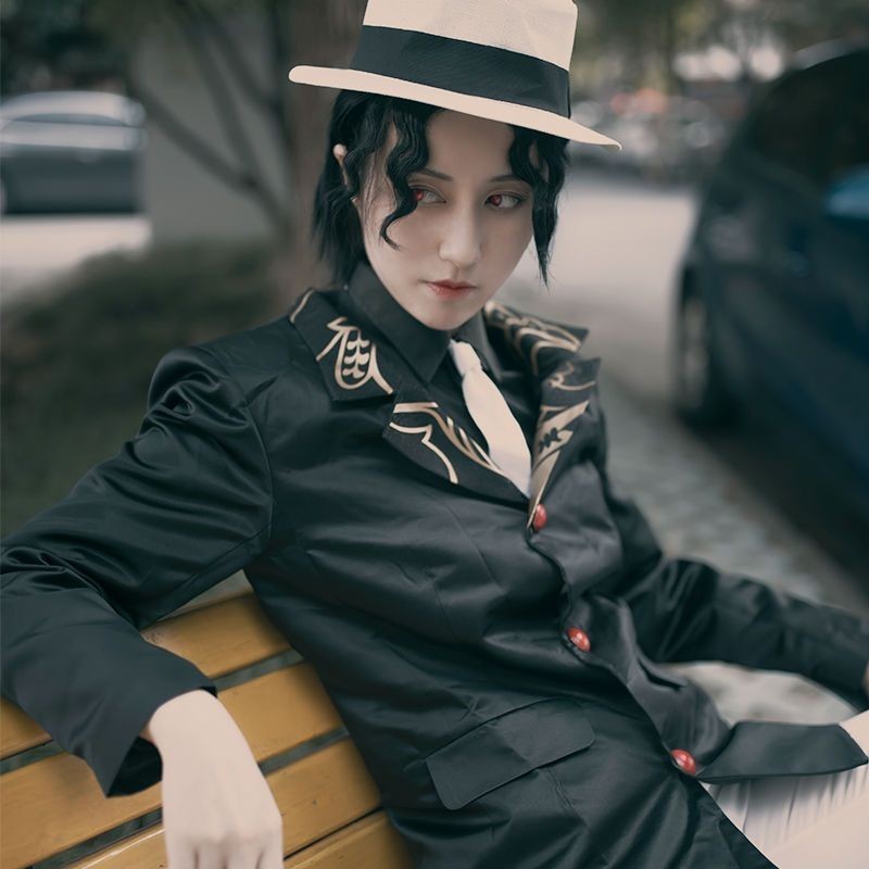 Demon Slayer Kimetsu No Yaiba Kibutsuji Muzan คอสเพลย์เครื่องแต่งกายสูทและวิกผม Muzan