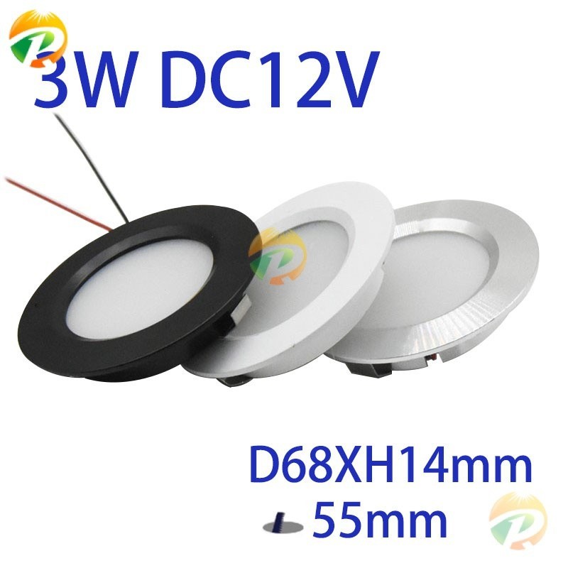 3w 5W 12v 24V 14 มม.หลอดไฟ LED 2 นิ้ว ultra thin หรี่แสงได้ LED โคมไฟเพดานสําหรับ home hotel ห้องนั่