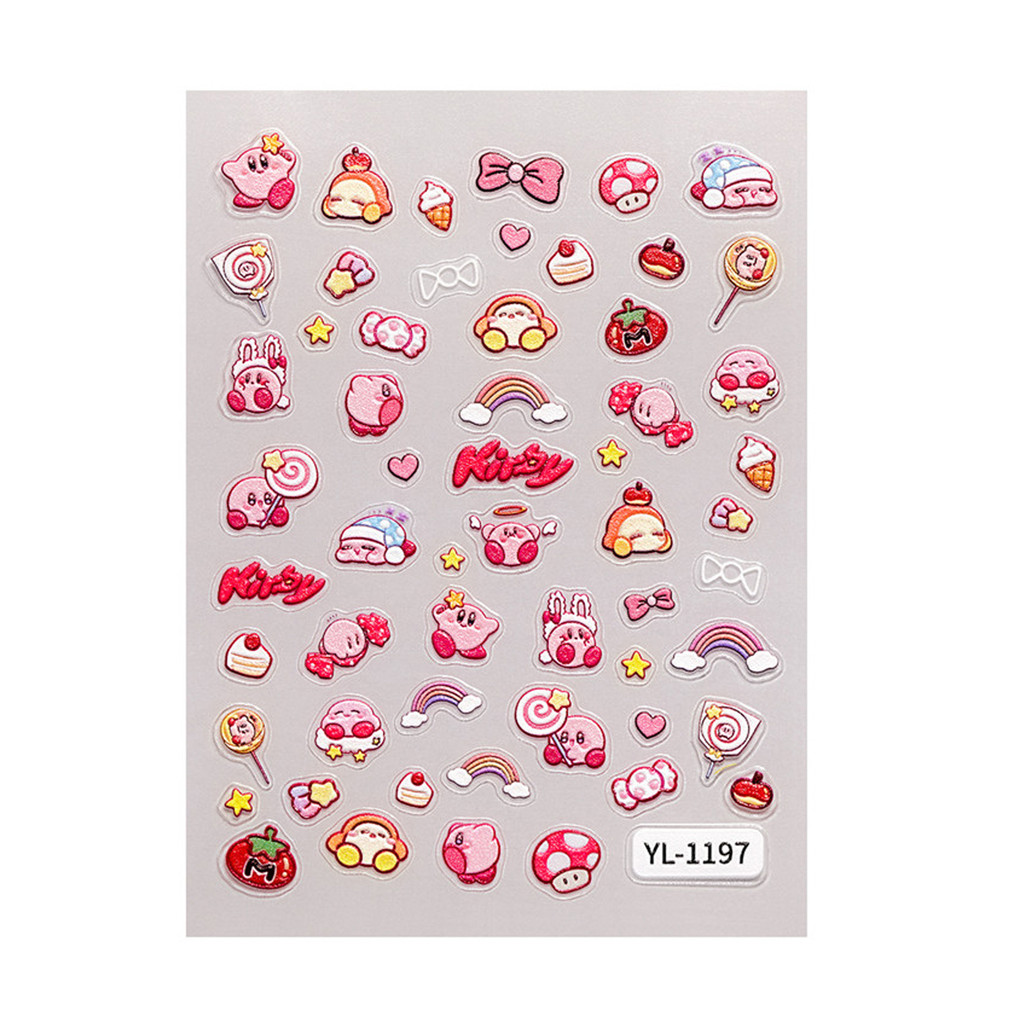 ซื้อ 1 Take 1Nail Art สตรอเบอร์รี่เค้กหมูเล็บสติกเกอร์ Kirby Super Star 5D นูนเล็บรูปลอกเล็บเครื่องมือเล็บ Shop ราคา ถูกที่สุด ดีลบีเคเค แกลเลอรีภาพที่ 9
