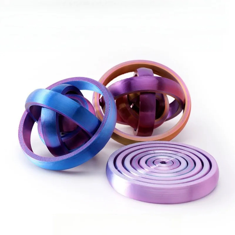 3d พิมพ์ Interstellar Decompression Disk ของเล่นบรรเทาความเครียดเกลียว Push เพลง Technological Desk Gadgets Infinite Flip