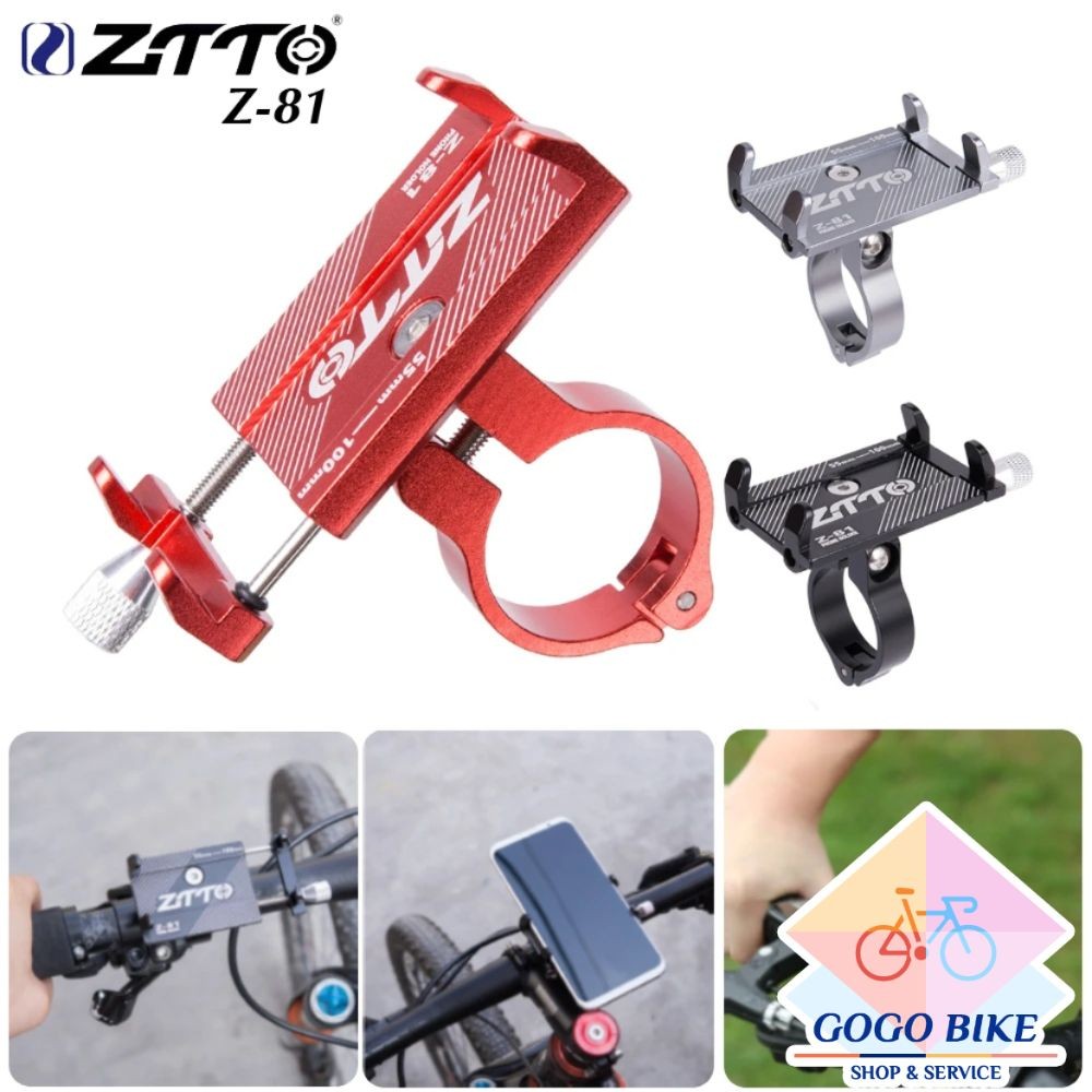 [GoGo Bike] ที่วางโทรศัพท์อะลูมิเนียมสําหรับจักรยานและรถจักรยานยนต์ ZiTTO Z-81