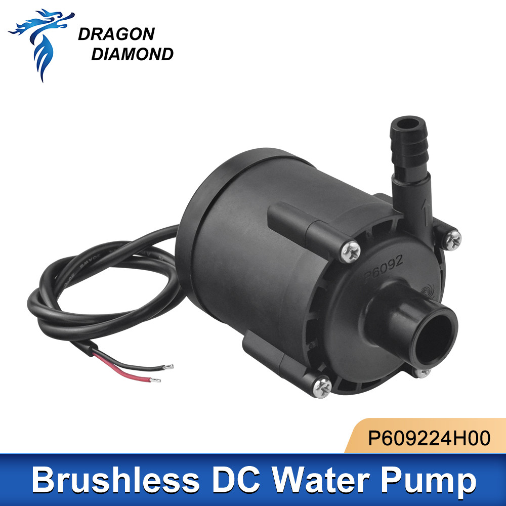 พีพี609224H00 ปั๊มน้ําแรงดันไฟฟ้า 24VDC 48W Flow 20L/min Lift 11m มอเตอร์ไร้แปรงสําหรับ CW5000 เลเซอร์ Water Chiller