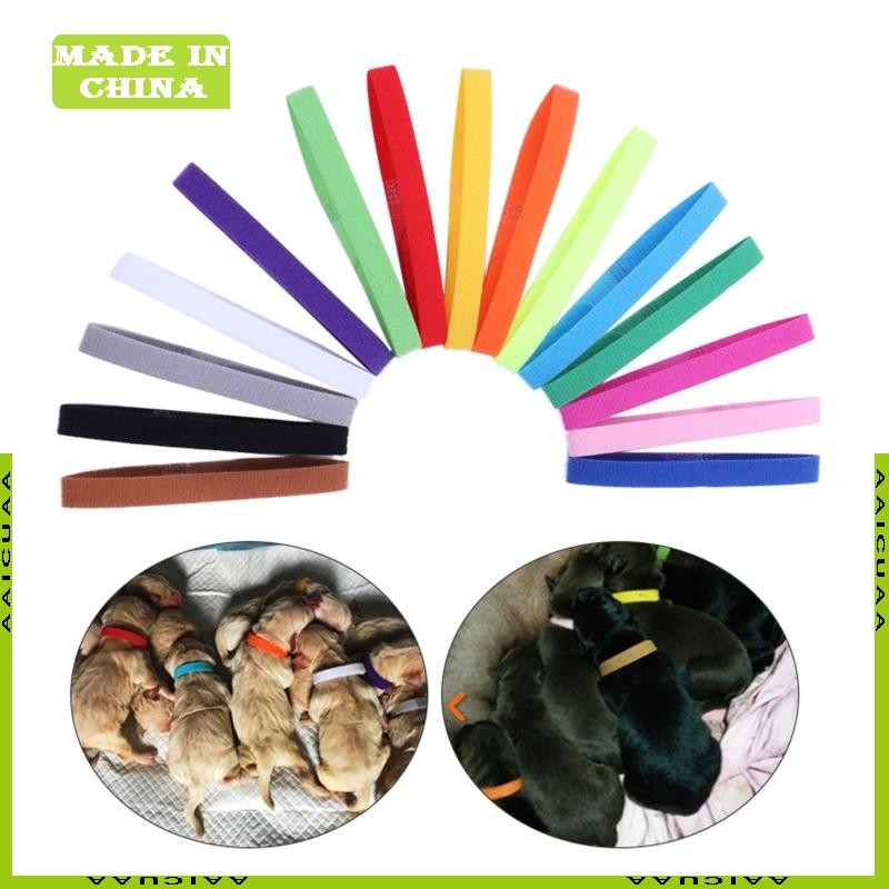 Aa 15 X Puppy ID Collars Whelping Collars สายปรับได้สําหรับทารกแรกเกิดลูกแมวสุนัข