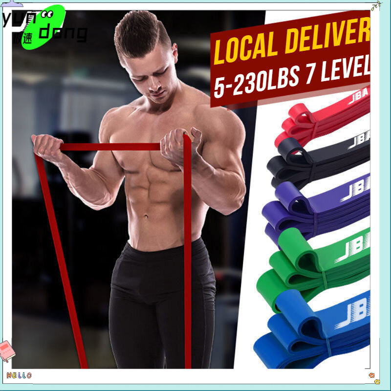 J-SU ความต้านทานสําหรับออกกําลังกาย 5-230 Lbs 7 ระดับยืดหยุ่นทนทานอเนกประสงค์ Pull Up Band Gym Band 