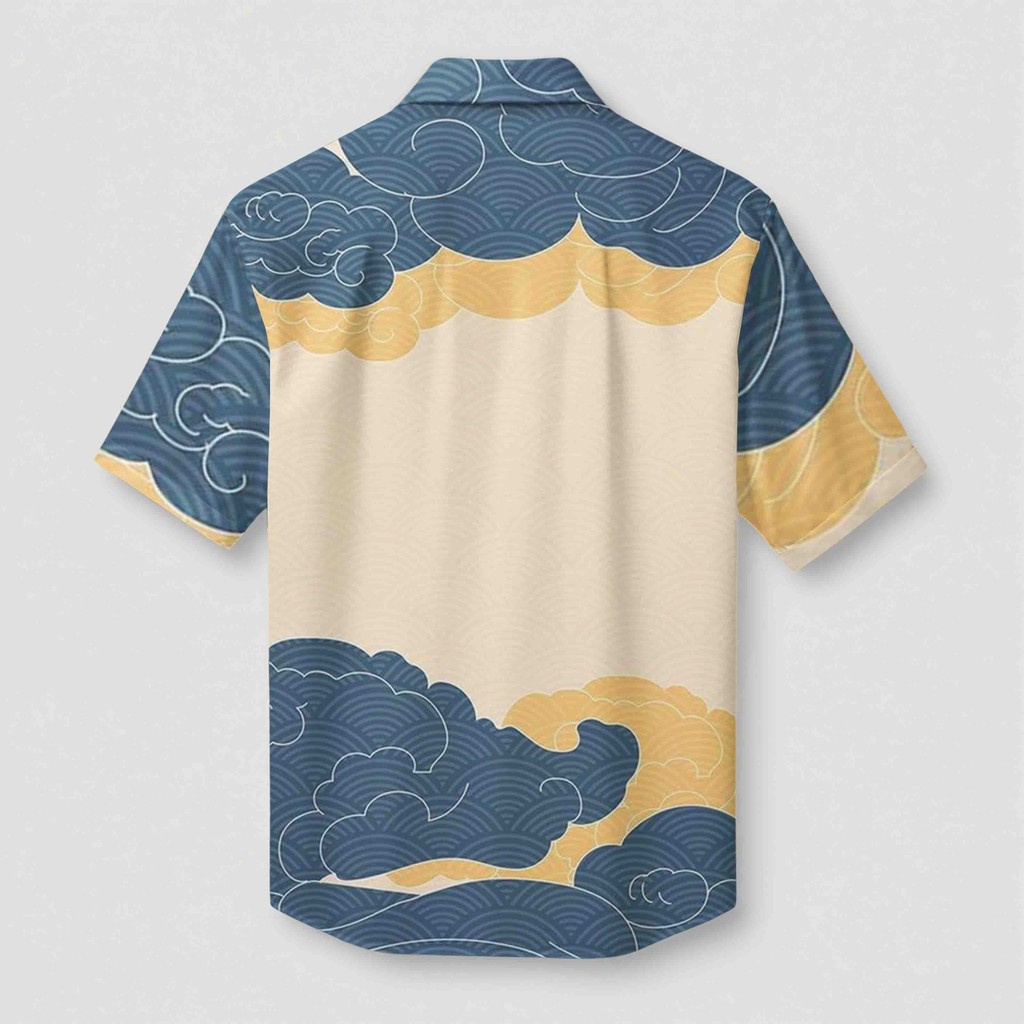 KEMEJA SKUY เสื้อเชิ้ตพิมพ์ลายเมฆแฟชั่น | SK9