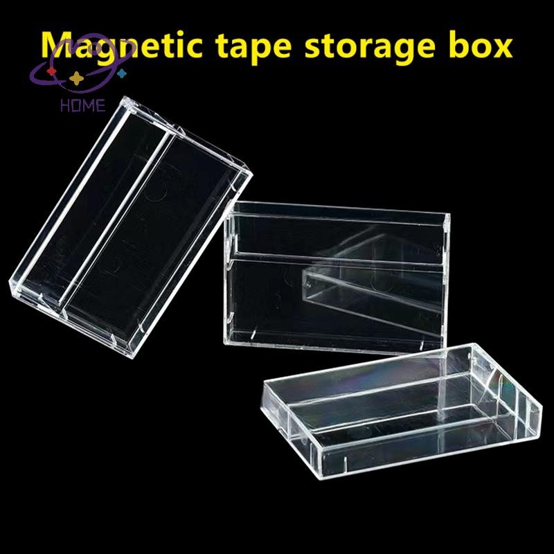 [mayhome] 1 PC Cassette Tape กล่องเก็บของโปร่งใสเสียงบันทึกแม่เหล็กเทปเปล่ากล่องกันฝุ่น {TH}