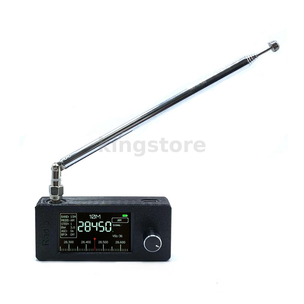 Si4732 Pocket Radio Receiver ESP32-S3 ควบคุม 1.9 "จอแสดงผล IPS Full Band LSB USB AM FM 800mAh แบตเตอรี่