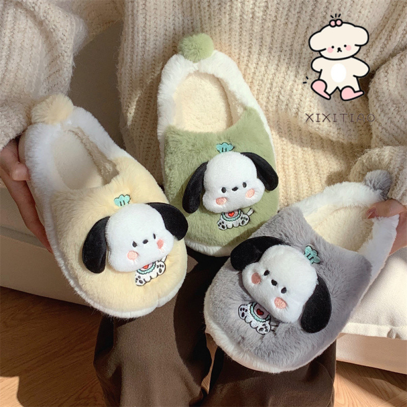 ฉี่ รองเท้าแตะผ้าฝ้ายการ์ตูนน่ารักบ้านในร่ม อ่อนนุ่ม เพียงผู้เดียว ผู้ชายผู้หญิง - รูปที่ 2