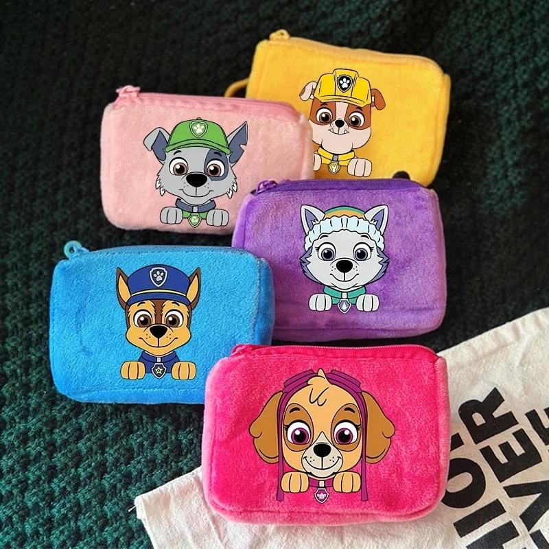 Paw Patrol กระเป๋าสตางค์ตุ๊กตาสําหรับเด็ก Chase Skey กระเป๋าใส่เหรียญผู้ถือบัตรการ์ดเด็กผู้หญิงพวงกุญแจกระเป๋ามินิ Kawaii กระเป๋าสตางค์ผู้หญิง