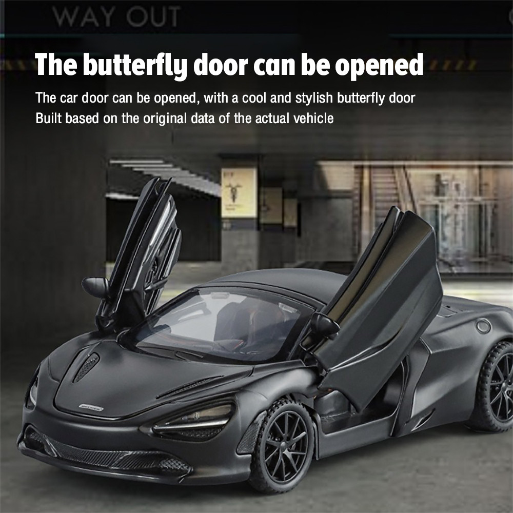 Klt 1:32 McLaren 720S Supercar โมเดลรถเหล็กรถโลหะผสมของเล่นของขวัญสําหรับเด็กเด็กผู้หญิง