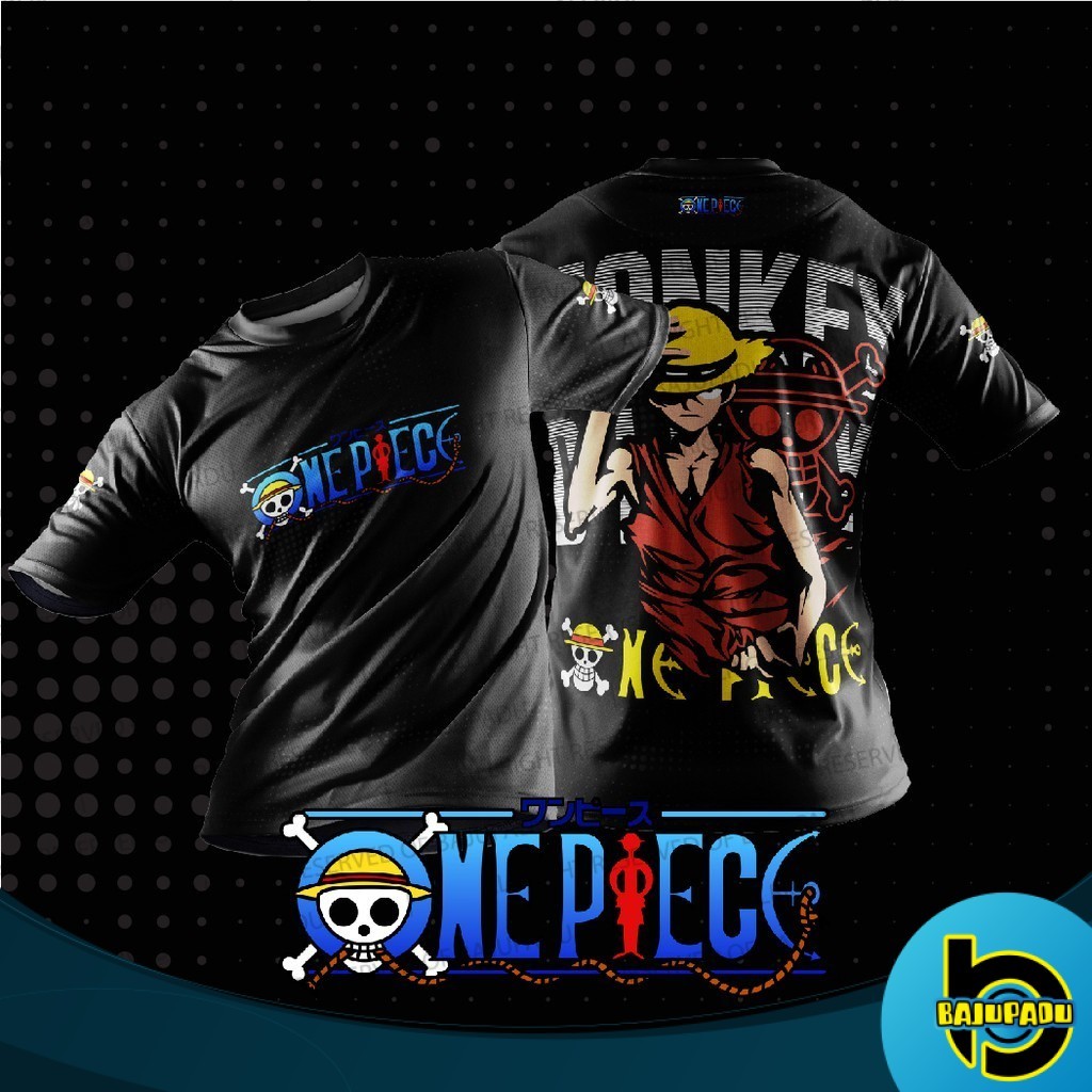 PADU FAZZ OP01 - BAJU MONKEY D. LUFI 0NE P1ECE AN1M3 - คอสเพลย์ V1 สีดํา BAJU