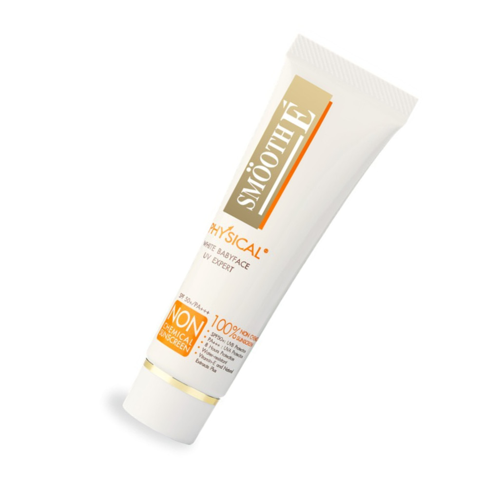 Smooth E ครีมกันแดด Physical White Babyface (White/Beige) SPF50+ PA+++ UV Expert สมูทอี 15 กรัม(สีขาว/สีเบจ)[DKP] - รูปที่ 2