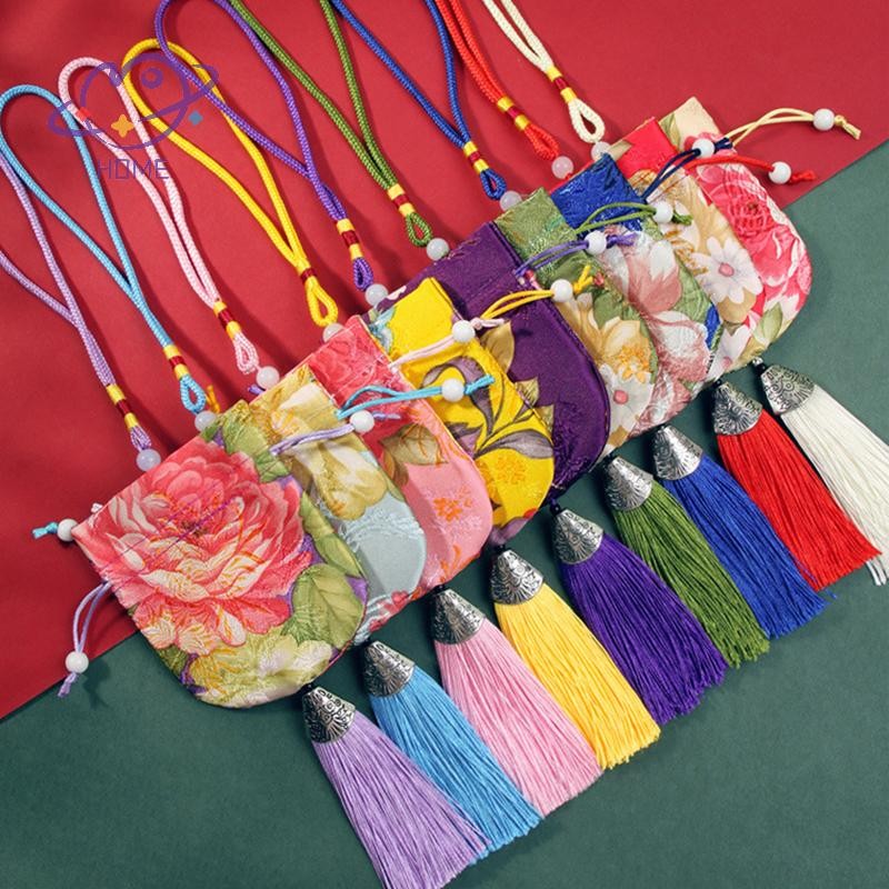 [mayhome] สไตล์จีนผ้าไหมผ้าปักกระเป๋าเย็บปักถักร้อยซองผ้ากระเป๋า sel จี้ Drawstring กระเป๋าสําหรับเครื่องประดับของขวัญกระเป๋า {TH}