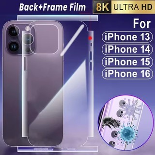 Front+Back Full Coverage Screen Protector Front Back Hydrogel Film For iPhone17 Pro Max 16 Plus16 15 Pro Max 14 13 12 11Pro Max12 Mini XS Max XR X 7 8 6s Plus Soft Clear Screen Film