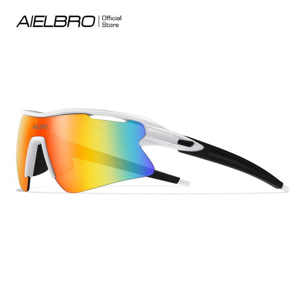 Aielbro กีฬาแว่นตากันแดดขี่จักรยานแว่นตาจักรยานสําหรับชาย Wowen ขี่จักรยานวิ่งตกปลา Mountain Dirving จักรยาน UV400 ป้องกัน
