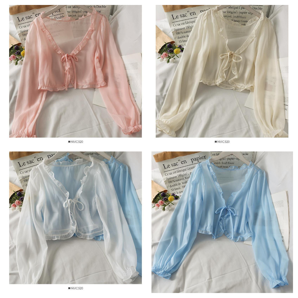 พร้อมส่ง เสื้อคลุมไหล่ แขนยาว ประดับโบว์ ทรงหลวม เข้ากับทุกการแต่งกาย แฟชั่นฤดูร้อน สําหรับผู้หญิง 2022