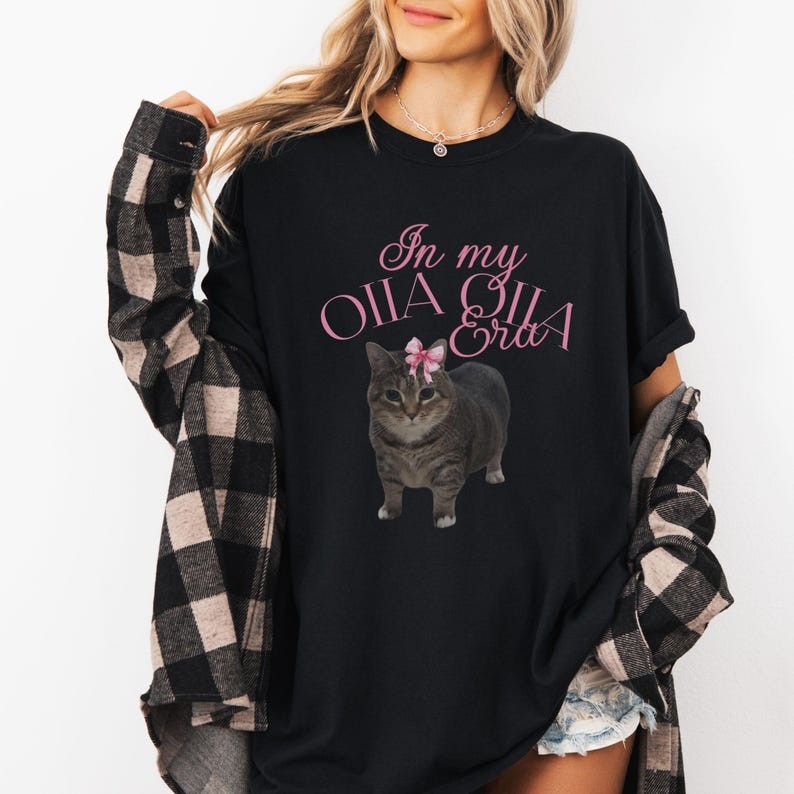 เสื้อยืด  Oiia Oiia Uiiaa Coquette Cat Maxwell Meme T-SHIRT แมวพิมพ์เสื้อยืด s-5xl ผ้าฝ้ายสะดวกสบาย