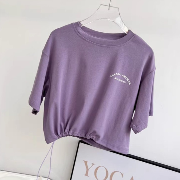 【YOGATRUTH】เสื้อยืดแขนสั้นลําลอง ยืดหยุ่น ทรงหลวม เหมาะกับการเล่นโยคะ เต้นรํา ฟิตเนส - รูปที่ 5