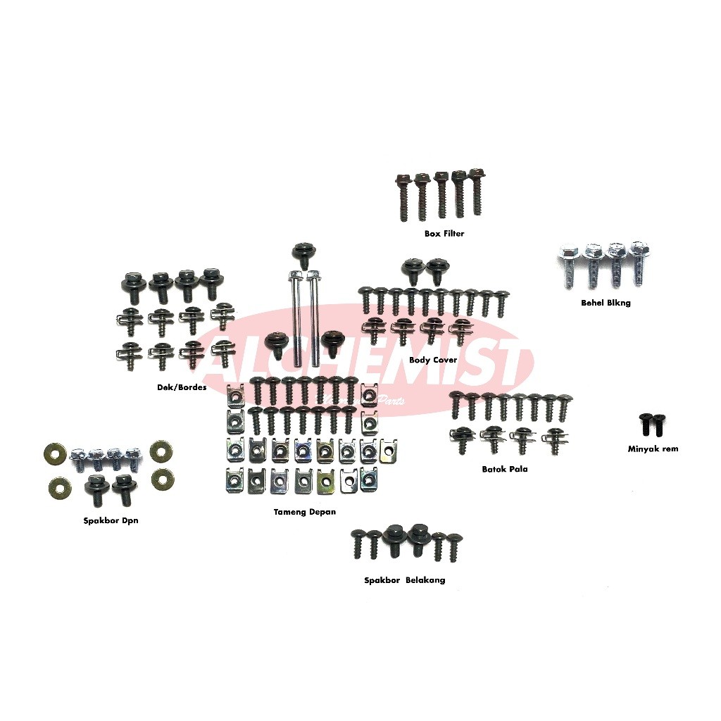 Yamaha Nouvo Z Fullset Bolts / Yamaha Nouvo Z Fullbody Bolts
