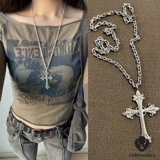 CODส่งเร็ว⚡สร้อยคอจี้ไม้กางเขนวินเทจพังก์สไตล์โกธิคสําหรับผู…