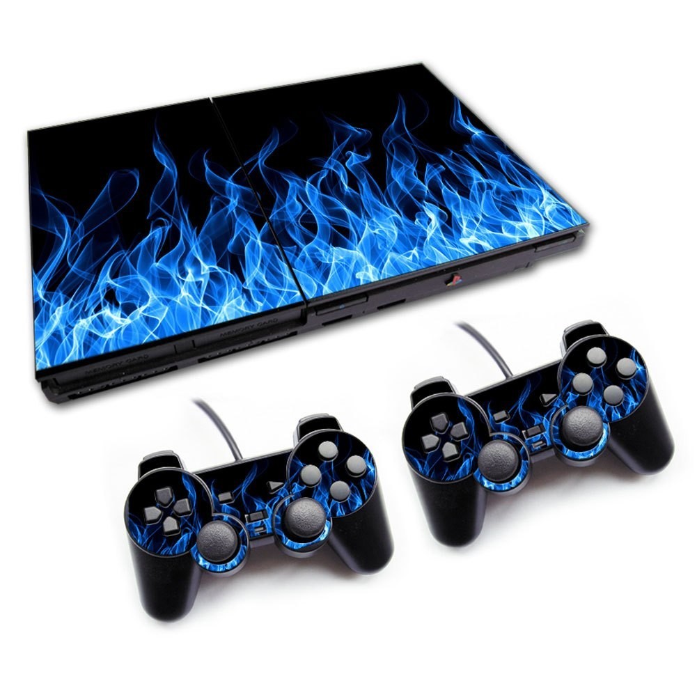 68 สีสติกเกอร์ผิวใช้งานร่วมกับ Sony Playstation 2 Slim ไวนิล Decal ชุดฟิล์มป้องกันสําหรับ PS2 Slim คอนโซลและ 2 ชิ้น Dualshock Controllers