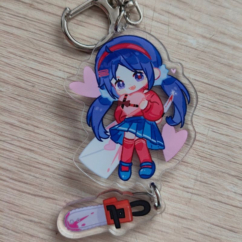 Miside อะนิเมะ KeyChain ผู้หญิง Key Chain สําหรับชายแหวนอะคริลิคพวงกุญแจรถ Party จี้ญี่ปุ่น Cos สาวเพื่อนของขวัญ