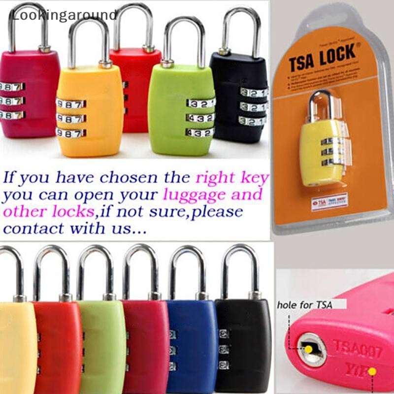 [LO] กระเป๋ากุญแจ TSA002 007 มัลติฟังก์ชั่นสําหรับกระเป๋าเดินทาง Customs TSA Lock Key TH