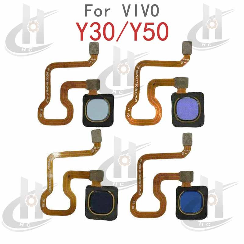 ลายนิ้วมือ Touch Sensor Finger Power Switch ON OFF ด้านข้างปุ่ม Home Key Flex สําหรับ Vivo Y50 / Y30 Z6