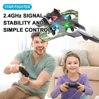 LUXELUNGE รีโมทคอนโทรลโฟม Fighter, ชาร์จ Gravity Sensing Glider บินเฮลิคอปเตอร์ของเล่น,มินิรุ่นทนทาน 2.4G Stunt แบบพกพา RC Hobby Jet Plane ชายหญิง