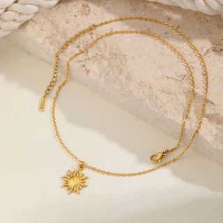 Vnox Cross Chain สร้อยคอจี้ดอกทานตะวันสําหรับผู้หญิงผู้ชาย,สแตนเลส Boho ปรับ Choker Chain เครื่องประดับ