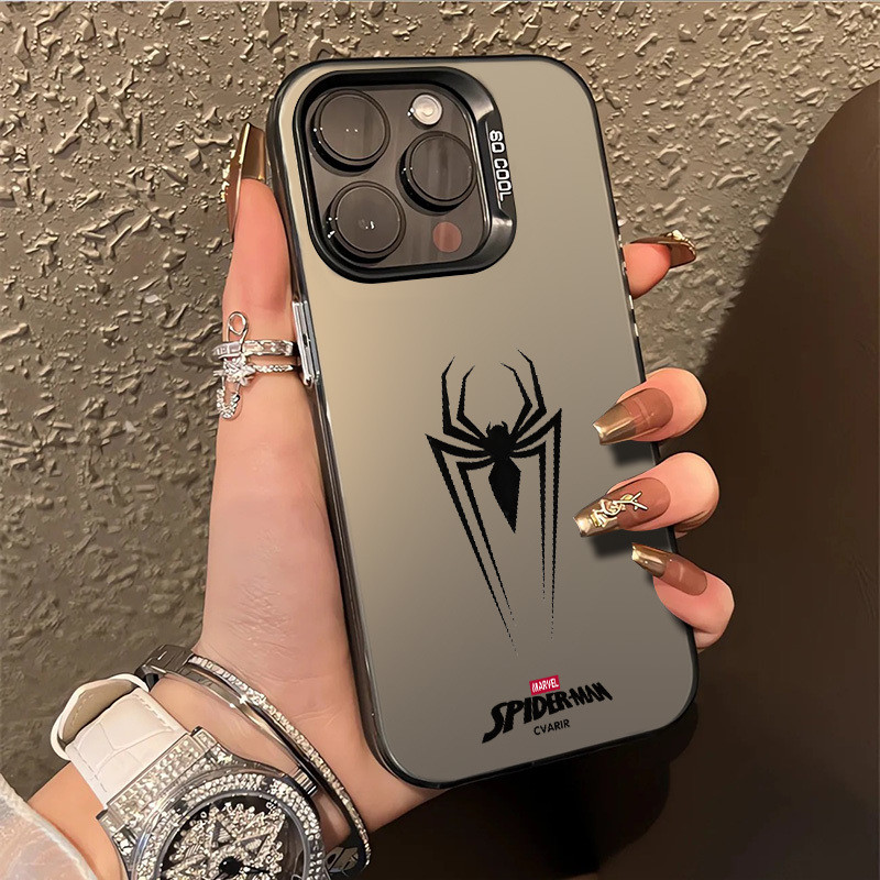 อินเทรนด์ Cool Black Spider โลโก้เคสโทรศัพท์ iPhone เหมาะสําหรับ iPhone xsmax 15/14plus 13 14 12 15 