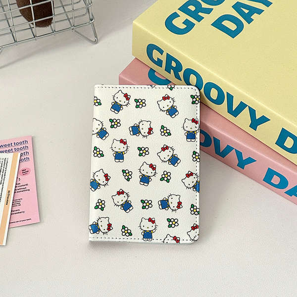พาสปอร์ต พาสปอร์ตเคส Sanrio Hello Kitty Passport Holder Document Bag Protective Case Multi-Function Card Holder Traveling Abroad Portable Storage