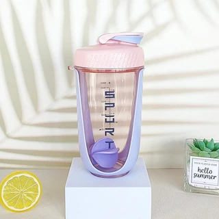 ขวดน้ำ โปรตีนคัพ Mixing cup แก้วน้ำพกพา แก้วโปรตีนเชค แก้วเวย์เชค แก้วกีฬา 590 มล. พร้อมลูกบอลคนสแตนเลส Sportcup
