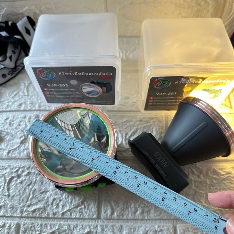 VJP-203 ไฟฉายคาดหัว ความสว่างสูง 400W แบตเตอรี่เยอะ 5200mAh  ปรับไฟได้ 3 โหมด