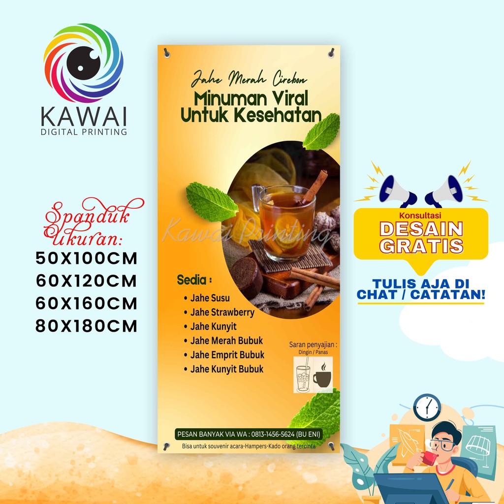 MMT Banner Viral Drink Ginger Processed ขนาด 60x160