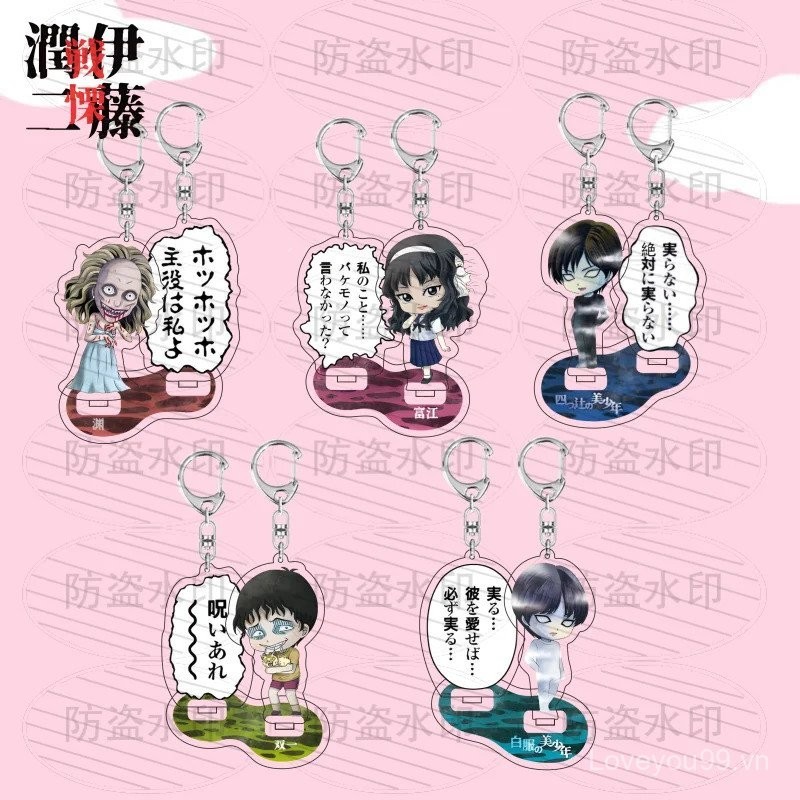 พวงกุญแจอนิเมะใหม่ Junji Ito Kawakami Tomie ผู้หญิง จานตกแต่งโต๊ะ ชุด