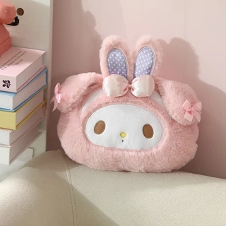 น่ารัก My Melody Headrest Sweet Piano Back Cushion รถที่นั่งเข็มขัดรถ Plush อุปกรณ์เสริมของขวัญสาว