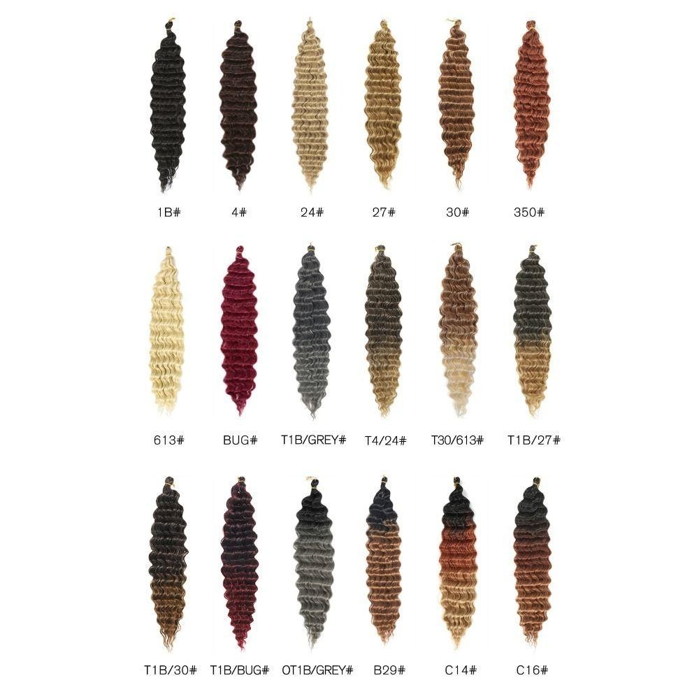 RADIANTBEAM Twist ถักผม, Afro Curly Hair Deep Wave Braiding Hair Extension, Fluffy Brazilian Braids 22 นิ้ว Water Wave ผมสังเคราะห์ผู้หญิง - รูปที่ 2