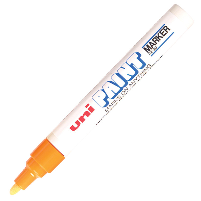 UNI ปากกาเพ้นท์ หมึกสีส้ม ขนาด 2.2-2.8 มม. รุ่น PX-20