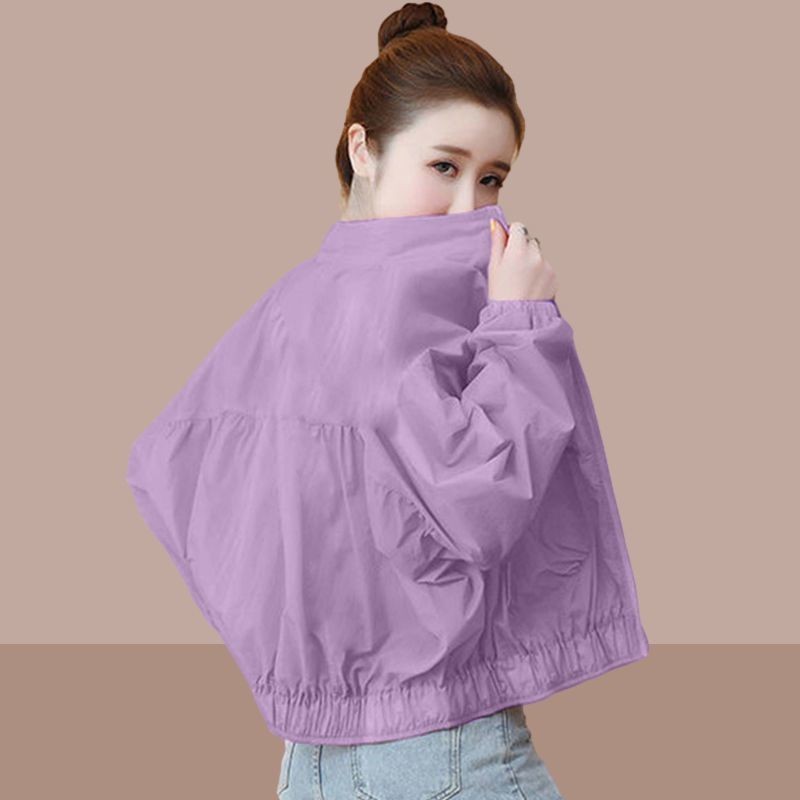 เสื้อแจ็กเก็ตกันแดด ป้องกันรังสียูวี แบบบาง ระบายอากาศได้ดี แฟชั่นฤดูร้อน สําหรับผู้หญิง
