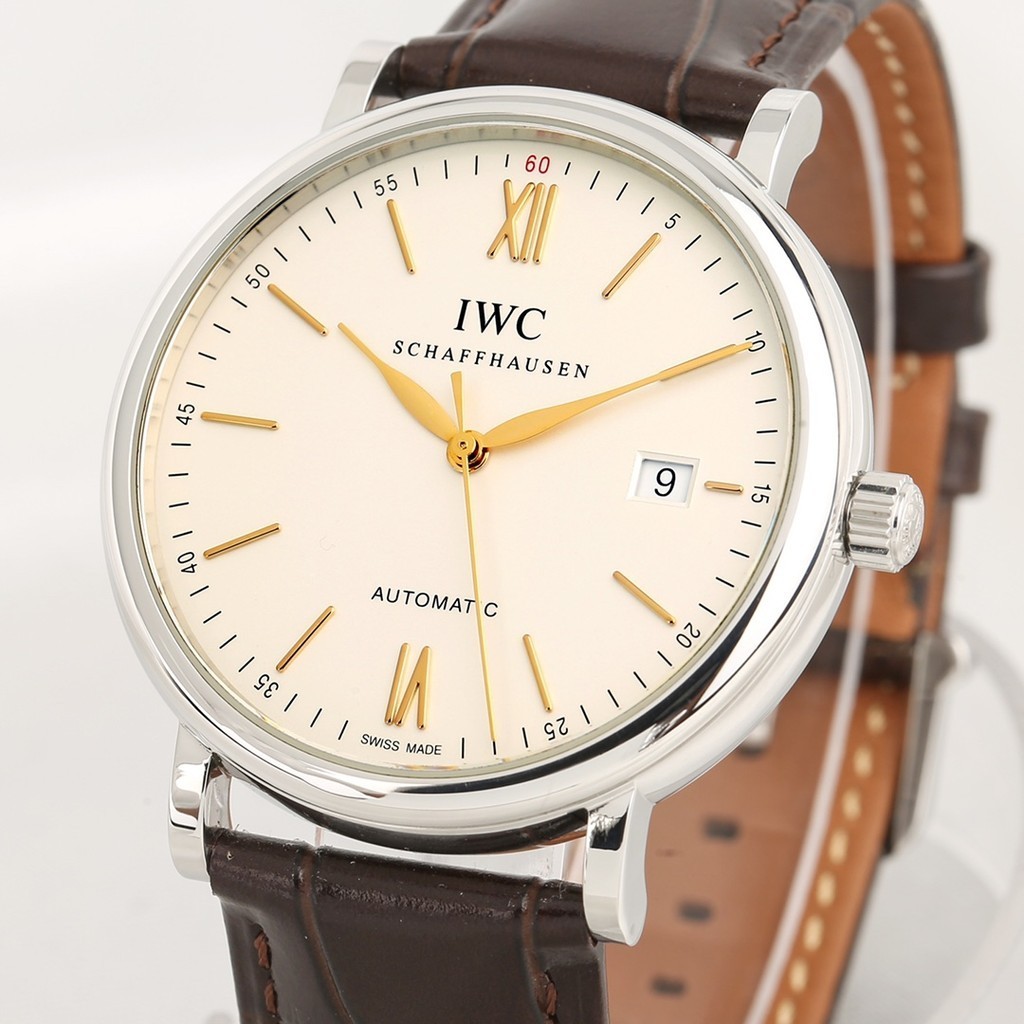 Iwc IWC IWC Botao Fino Series 40mm Automatic Mechanical Men 's Watch IW356517เข ็ มทอง