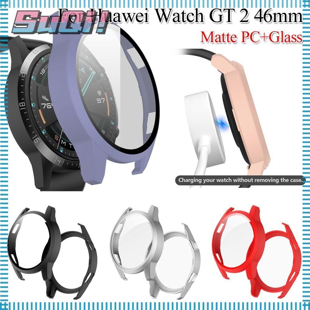 Suqi ฟิล์มกันรอยหน้าจอสมาร์ทวอทช์ PC เนื้อแมตต์ กันรอยขีดข่วน HD สําหรับ Huawei Watch GT 2 46 มม.