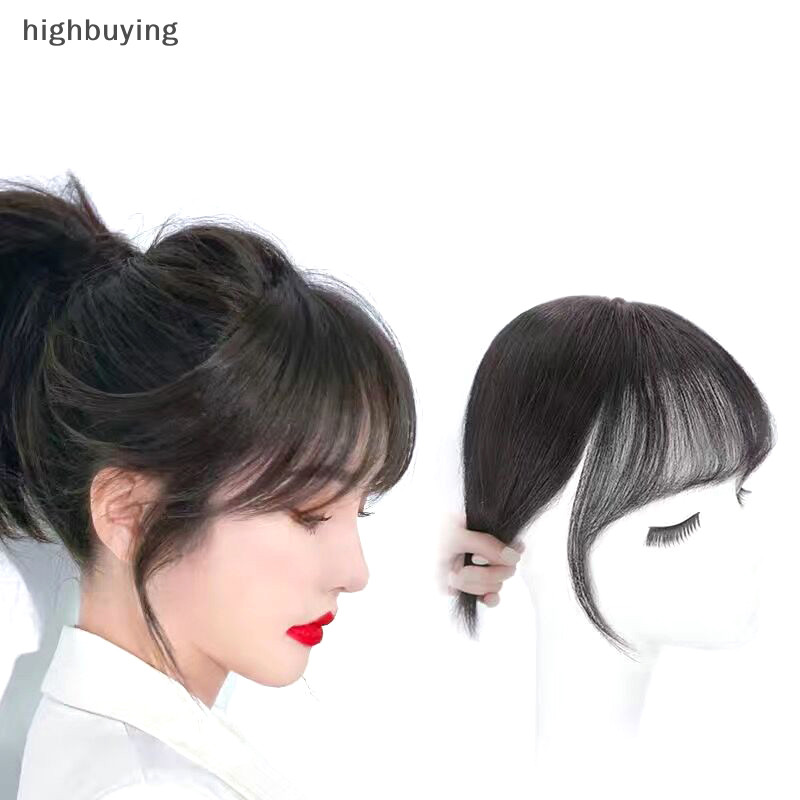 [highbuying] กิ๊บติดผมหน้าม้าปลอม สังเคราะห์ ผมหน้าม้าปลอม ต่อผมหน้าม้า ธรรมชาติ ขอบปลอม มองไม่เห็น ปิดผม สําหรับผู้หญิง สินค้าใหม่ พร้อมส่ง