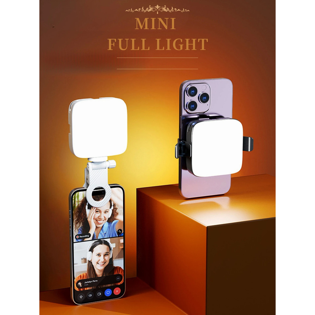 ไฟ LED ขนาดเล็ก เติมแสงสองสี แฟลชเย็น สําหรับกล้องวิดีโอ Vlog ไฟถ่ายภาพโทรศัพท์มือถือ แบบคลิปหนีบด้านหลัง ถอดออกได้