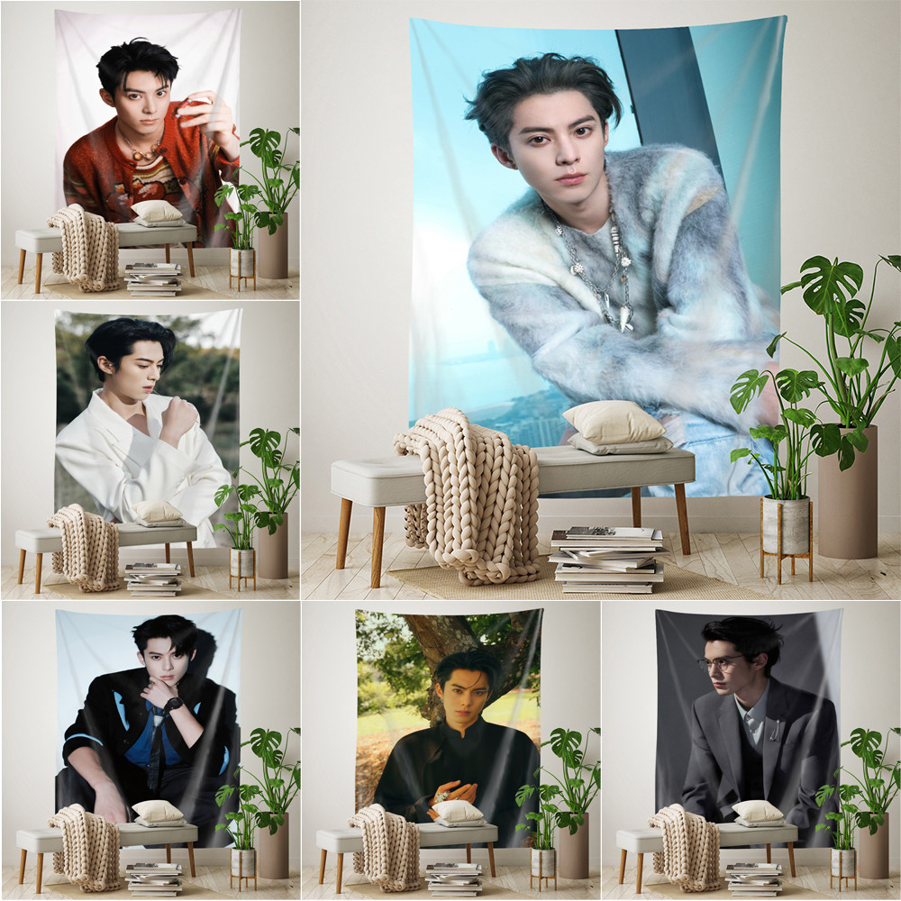 Dylan Wang พรมปูพื้นโพลีเอสเตอร์ไฟเบอร์ พิมพ์ลาย พร้อมคลิปหนีบ สําหรับตกแต่งห้องนั่งเล่น ห้องนอน หอพัก
