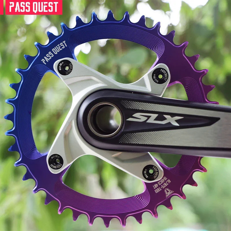 วงล้อโซ่หน้าจักรยาน Pass Quest 104bcd สำหรับ SLX 4-claw Crank ขนาด 32/34/36/40/42/46/48T
